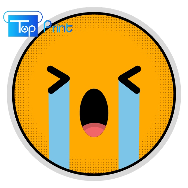 sticker mat buon khoc