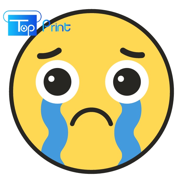 sticker mat buon khoc