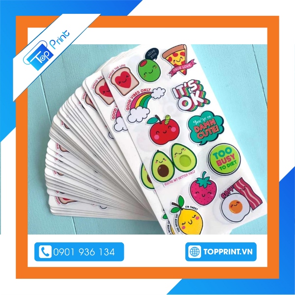 Mẫu sitcker nhãn dán mini dễ thương