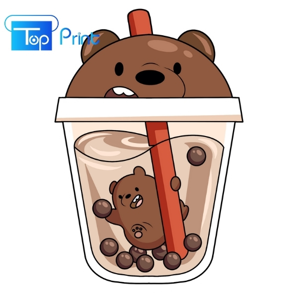 Các mẫu file tải ảnh trà sữa cute có sẳn tại TOPPRITN