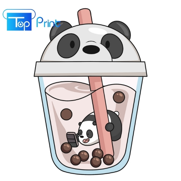 Hình ảnh ly trà sữa cute
