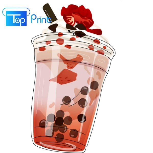 Sticker trà sữa chân châu