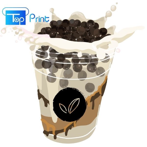 File đồ họa sticker ly trà sữa PNG