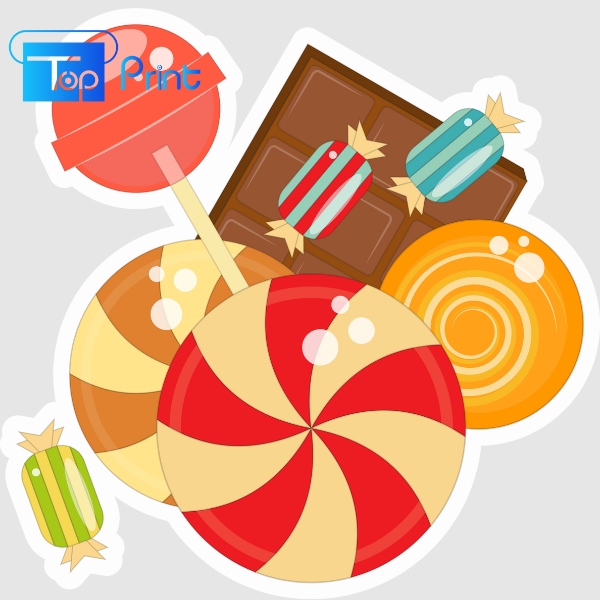 hinh dan sticker do an cute