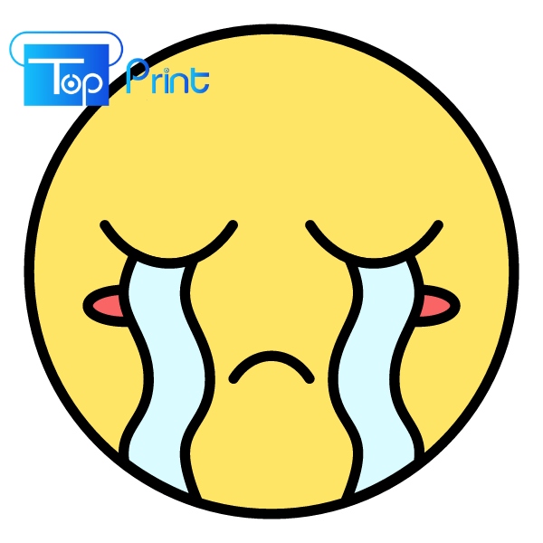 sticker mat buon khoc