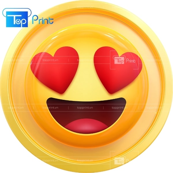 Mẫu sticker mặt cười facebook yêu thương
