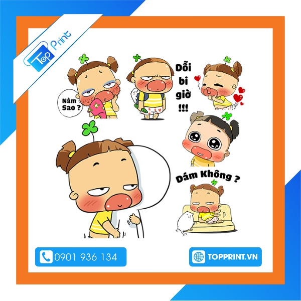 mau sticker zalo cute