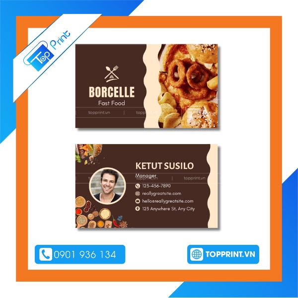 card visit dich vụ quan an