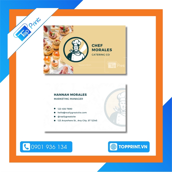 Card visit nhà hàng tiệc cưới