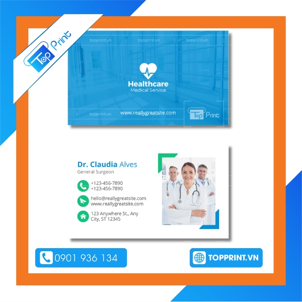 Mẫu card visit bác sĩ