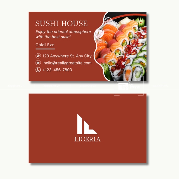 Mẫu card visit nhà hàng hải sản