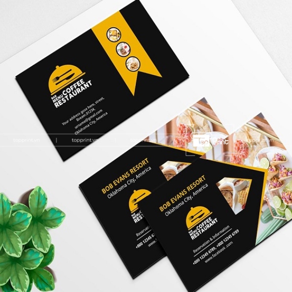 Mẫu card visit hải sản tối giản nhưng rất ấn tượng, gây thiện cảm