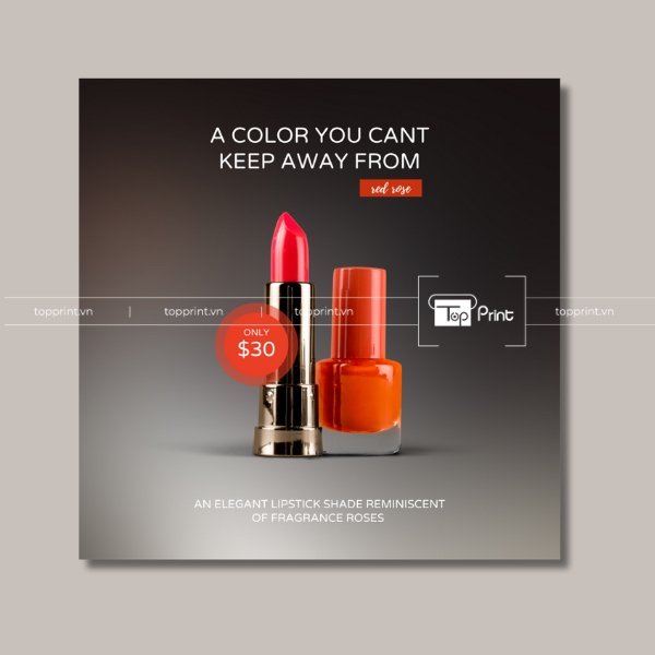 Mẫu name card mỹ phẩm thương hiệu nổi tiếng