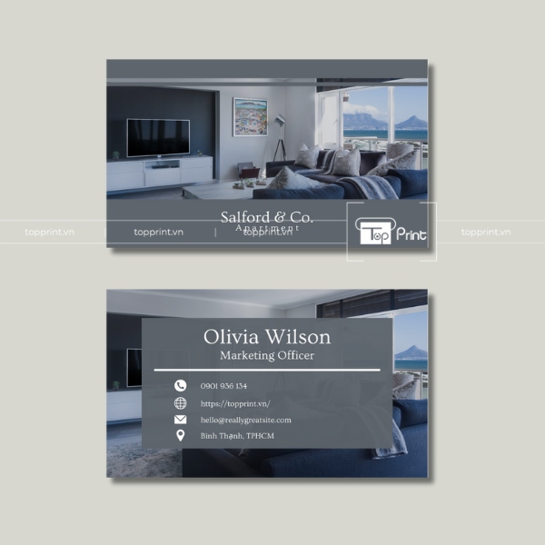Mẫu name card phong cách hiện đại