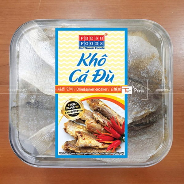 Tem giấy dán sản phẩm hải sản