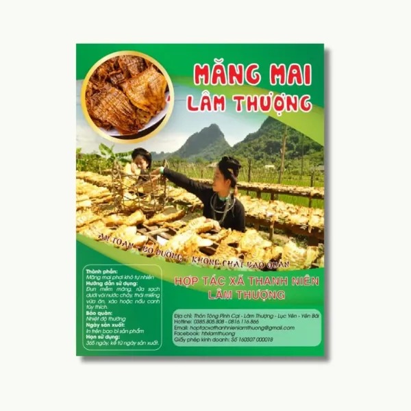 Nhãn dán sản phẩm măng khô