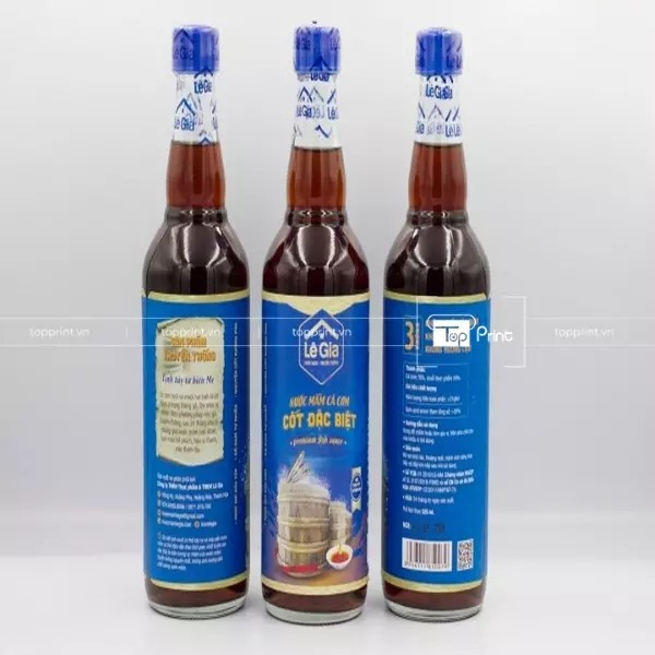 Nhãn nước mắm đẹp được ưu chuộng hiện nay