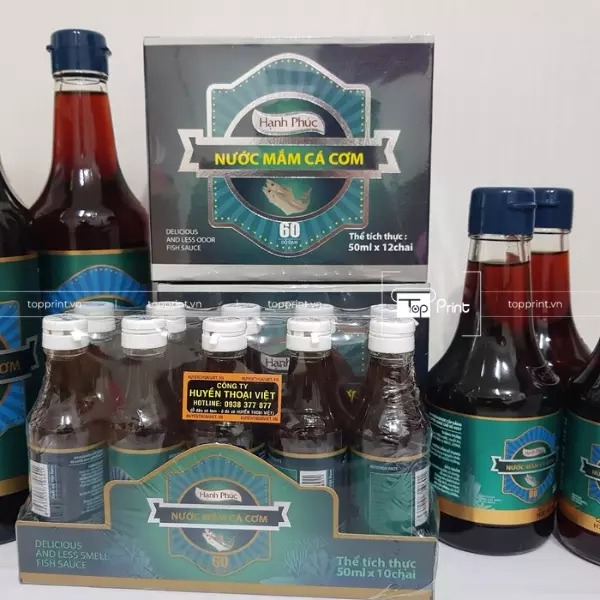 Kích thước nhãn tem dán chai nước mắm