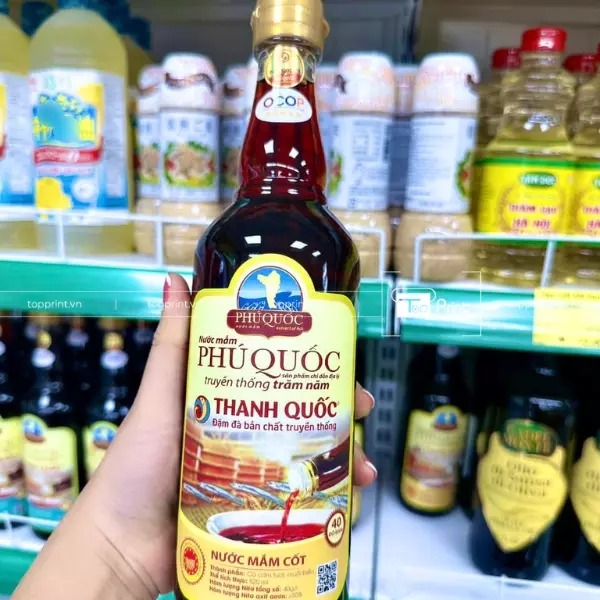 Nhãn dán nước mắm Phú Quốc