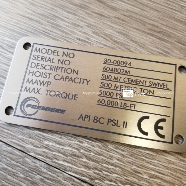 Tem nhãn Inox mẫu 2