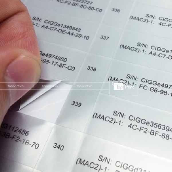 Tem nhãn nhôm mẫu 1