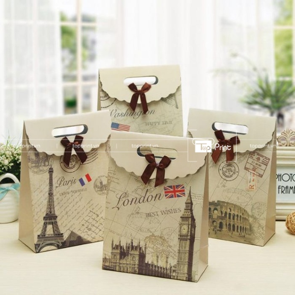 Mẫu túi giấy đựng quà vintage