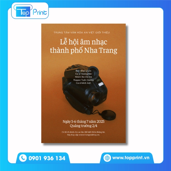 Tờ rơi quảng cáo dán tương lễ hội âm nhạc