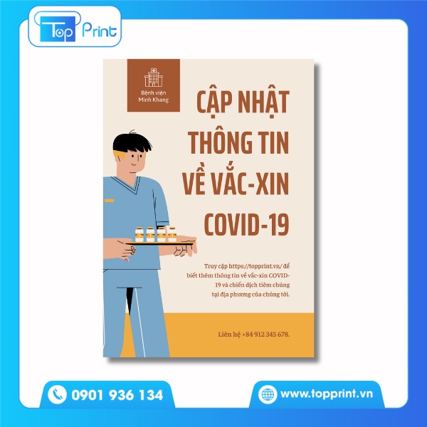 Tờ rơi dán tường cập nhập thông tin vắc xin