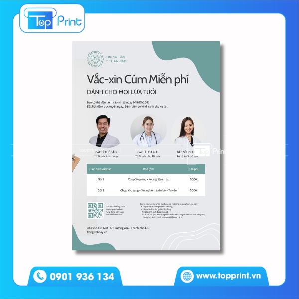 Mẫu tờ rơi quảng cáo vắc xin