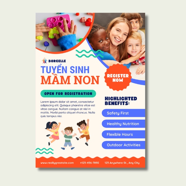 Lọi ích in tờ rơi tuyển sinh mẫu giáo