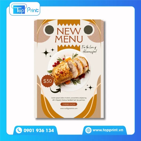 Mẫu Menu quán ăn hàn quốc bắt mắt