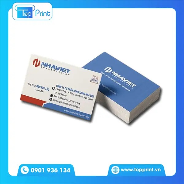 Mẫu card visit công ty xây dựng đẹp
