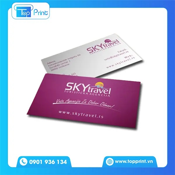 Mẫu card visit du lịch đẹp