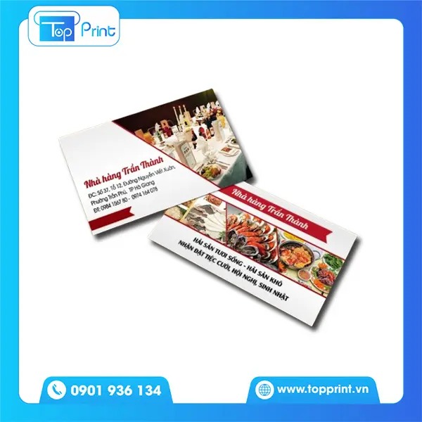 Mẫu card visit nhà hàng đẹp