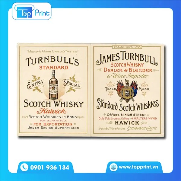 Mẫu catalogue rượu Whiskey Scotland.