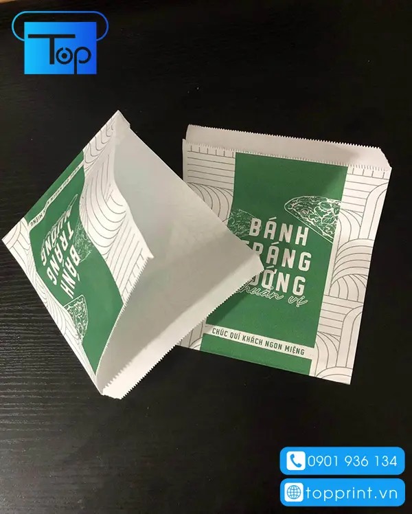 Thiết kế túi giấy đựng bánh tráng nướng đẹp, chuyên nghiệp HCM & Hà Nội