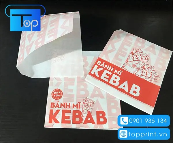 Mẫu túi giấy đựng bánh tráng nướng đẹp