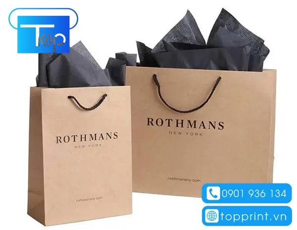 Mẫu túi giấy xi măng có quai đựng mỹ phẩm