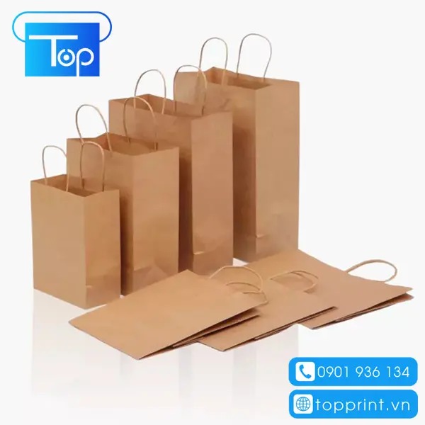 Mẫu túi giấy xi măng có quai đựng quà tặng