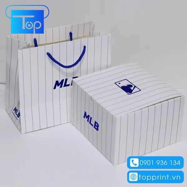 Mẫu túi giấy MLB đựng đồ dùng