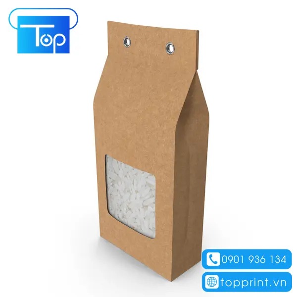 Địa chỉ thiết kế và in túi giấy đựng gạo giá rẻ tại HCM & Hà Nội