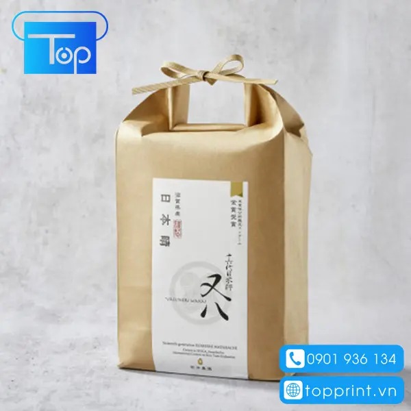Mẫu túi giấy đựng gạo ấn tượng
