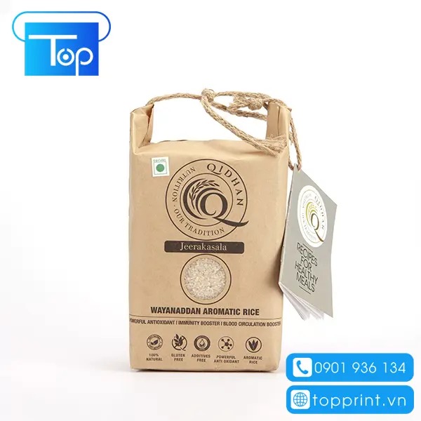 Mẫu túi giấy đựng gạo đẹp