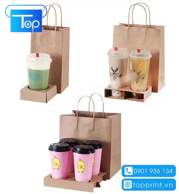 Thiết kế túi giấy đựng trà sữa chuyên nghiệp tại TPHCM & Hà Nội