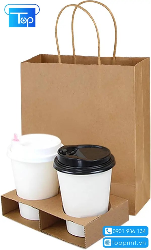 Mẫu túi giấy đựng trà sữa chất lượng