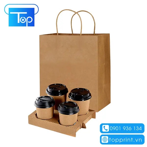 Mẫu túi giấy đựng trà sữa phổ biến