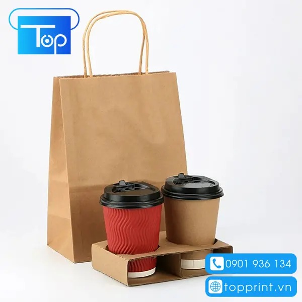 Mẫu túi giấy đựng trà sữa chuyên nghiệp