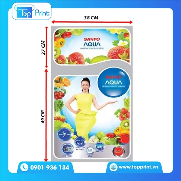 Thiết kế tem dán tủ lạnh đẹp theo yêu cầu tại HCM & Hà Nội