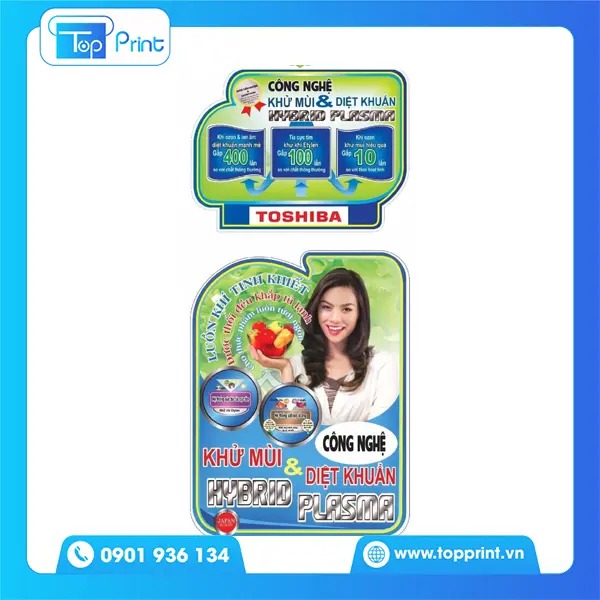 Mẫu tem dán tủ lạnh Toshiba đẹp