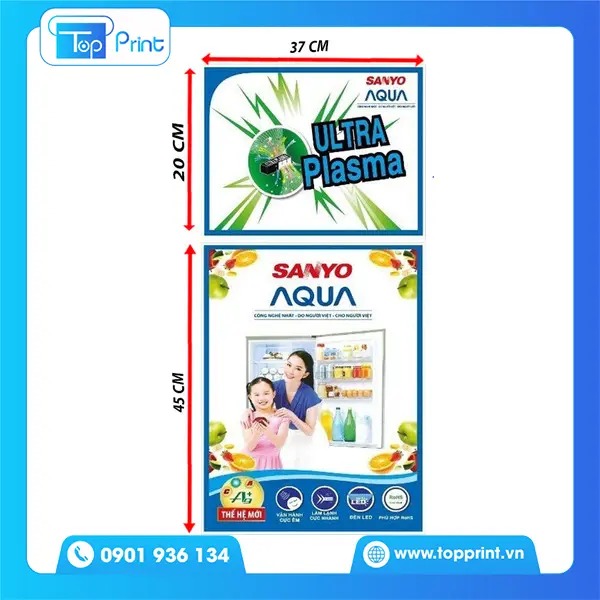 In ấn tem nhãn dán tủ lạnh giá rẻ tại HCM & Hà Nội